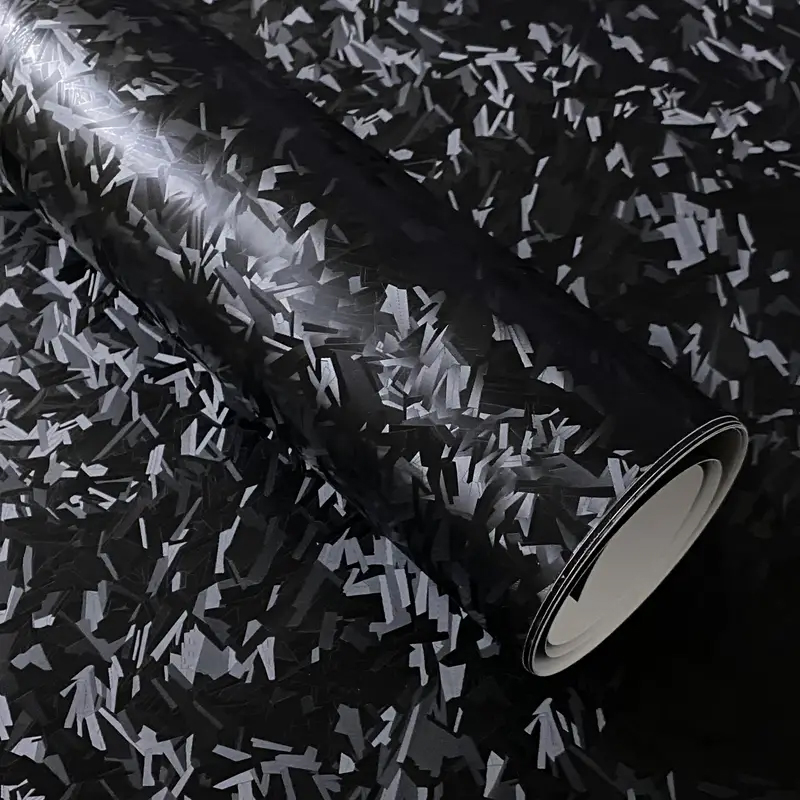 Air Bubble Wrap Roll Packaging - Zwart gesmeed koolstofvezel vinyl wrap roll