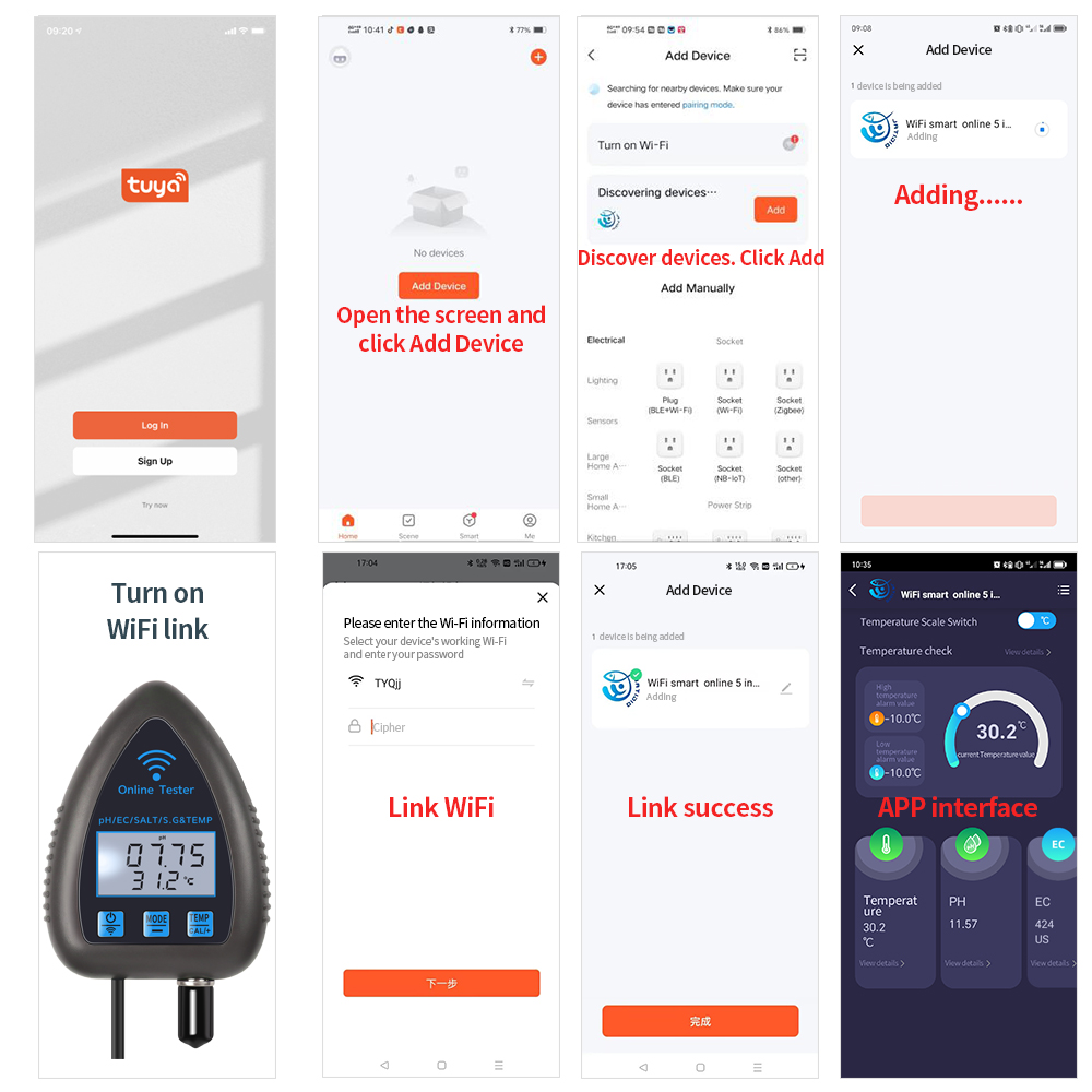 Tuya Wifi 5 In 1 Waterkwalitei - Ph Meter Digital Water Tester recensie en prijs
