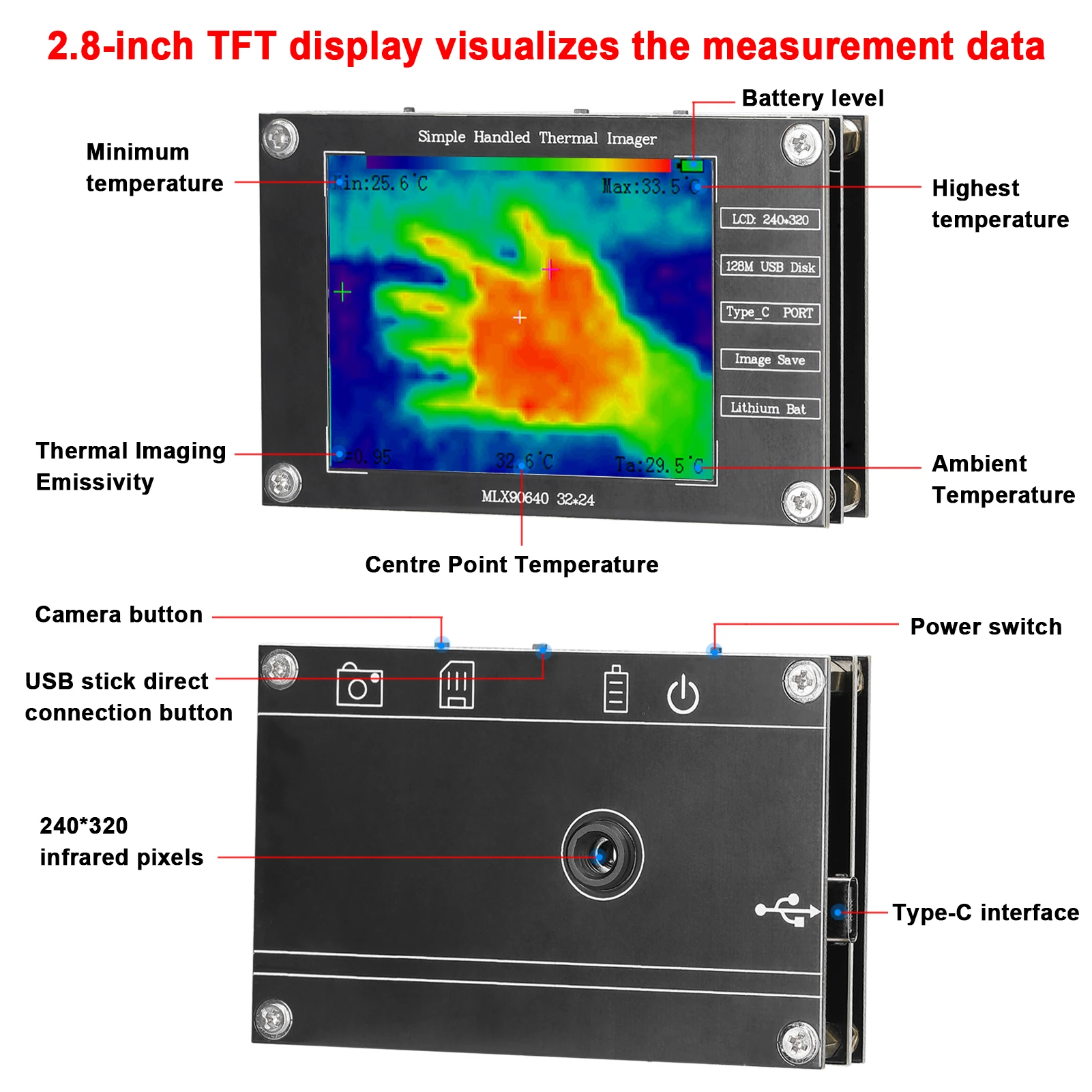 32*24 Thermische camera -40 ℃  - Thermal Imaging Camera Pcb Repair recensie en prijs