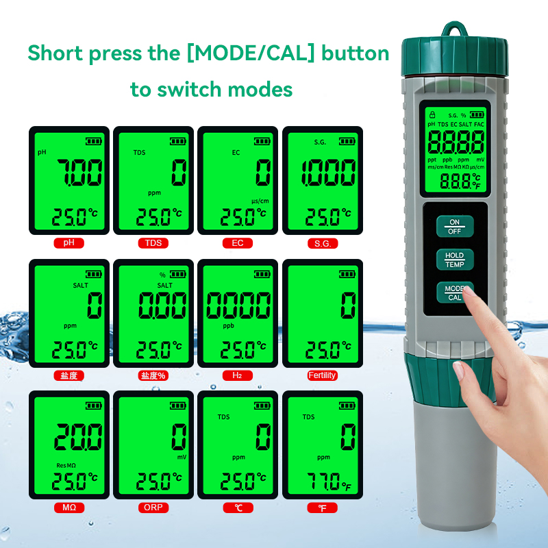 Nieuwe 10-in-1 PH-meter PH TDS - Ph Meter Digital Water Tester recensie en prijs
