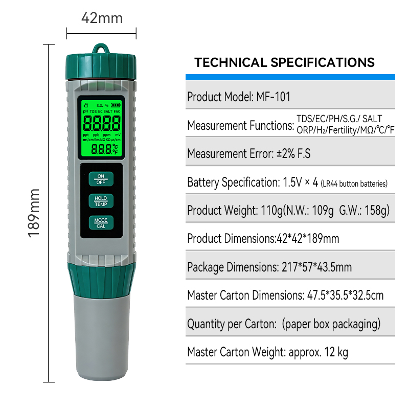 Nieuwe 10-in-1 PH-meter PH TDS - Ph Meter Digital Water Tester recensie en prijs